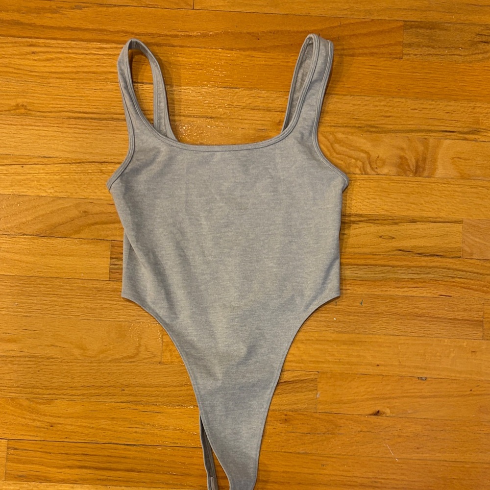 ALO Yoga Heather Gray Bodysuit
